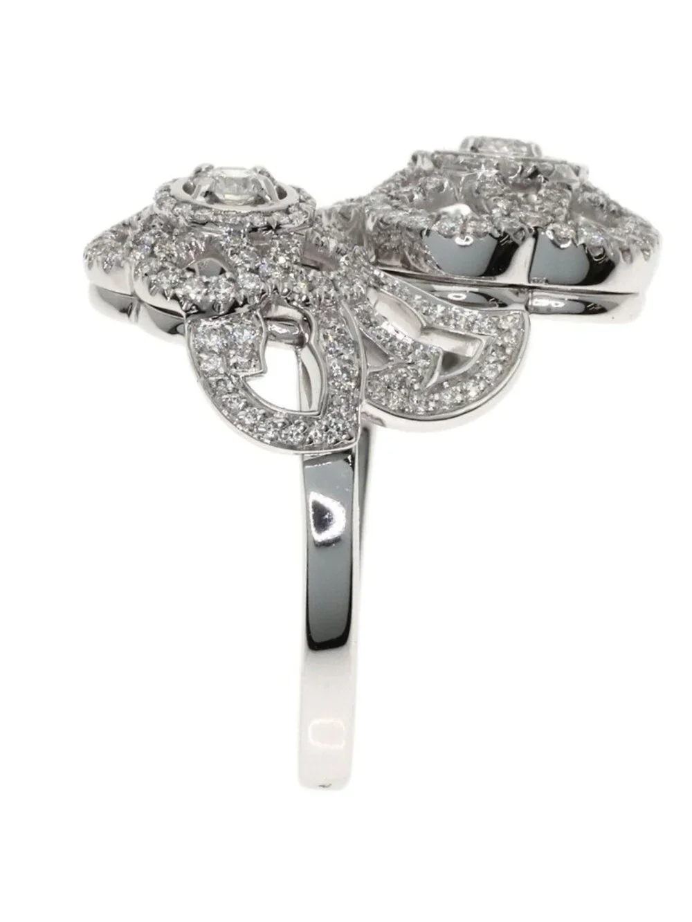 Chanel Camellia Diamond 53 Ring 18K White Gold